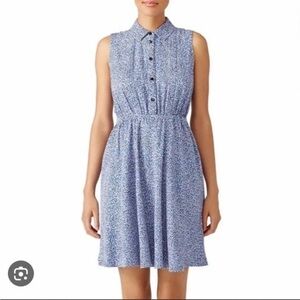 Kate Spade | Blue Floral Petals Sleeveless Shirt Dress - Size XS